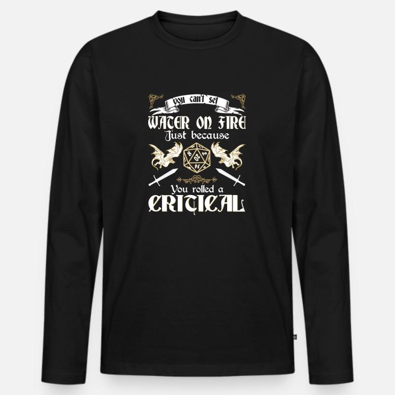 RPG-RPG-Tabletop-Rollenspiele Gamer-Rollenspiel - Männer Premium Bio Langarmshirt - Schwarz