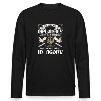 RPG-RPG-Tabletop-Rollenspiele Gamer-Rollenspiel - Männer Premium Bio Langarmshirt - Schwarz - Vorne - Nico (187cm)