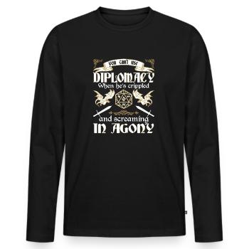 RPG-RPG-Tabletop-Rollenspiele Gamer-Rollenspiel - Männer Premium Bio Langarmshirt - Schwarz - Vorne - Nico (187cm)