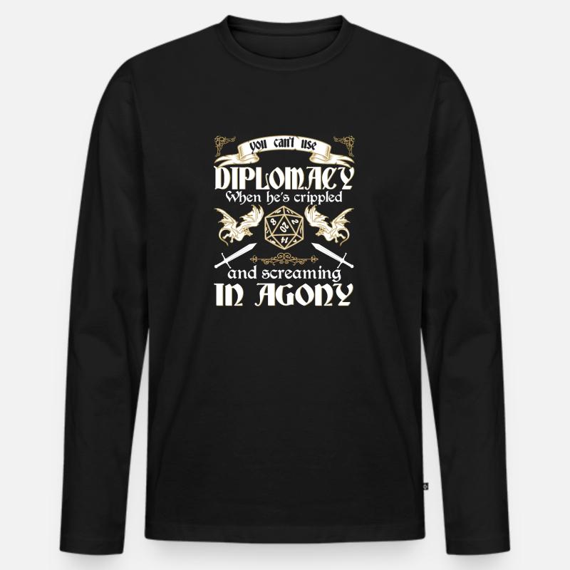 RPG-RPG-Tabletop-Rollenspiele Gamer-Rollenspiel - Männer Premium Bio Langarmshirt - Schwarz