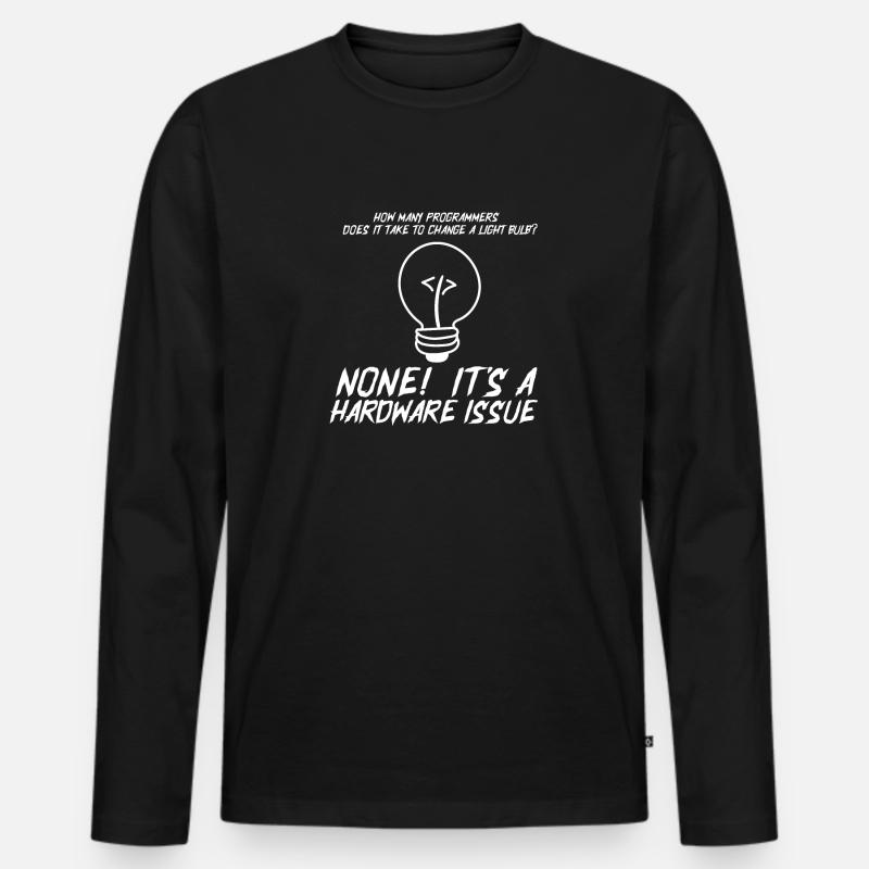 Lustige Programmierer Glühbirne Hardware Statement Männer Premium Bio Langarmshirt