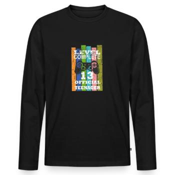 Level 13 Complete Geburtstag Official Teenager - Männer Premium Bio Langarmshirt - Schwarz - Vorne - Nico (187cm)