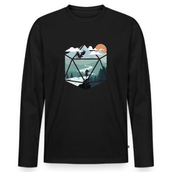 RPG-RPG-Tabletop-Rollenspiele Gamer-Rollenspiel - Männer Premium Bio Langarmshirt - Schwarz - Vorne - Nico (187cm)