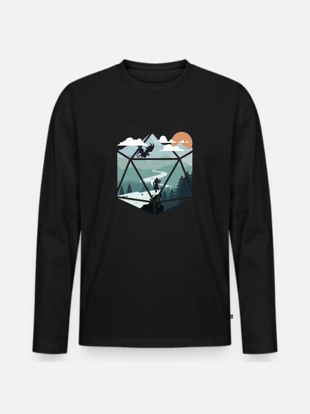 RPG rpg bordrollespil rollespil gamer rollespil - Premium økologisk langærmet T-shirt til mænd - sort