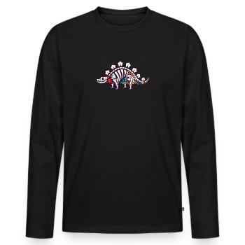 Stegosaurus - T-shirt manches longues Premium bio Homme - noir - Devant - Nico (187cm)