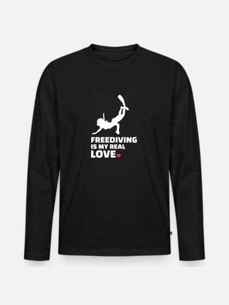 Freediving - Men's Premium Organic Long Sleeve Shirt - black