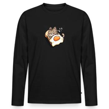 Brown Tabby Cat - Men's Premium Organic Long Sleeve Shirt - black - Front - Nico (187cm)
