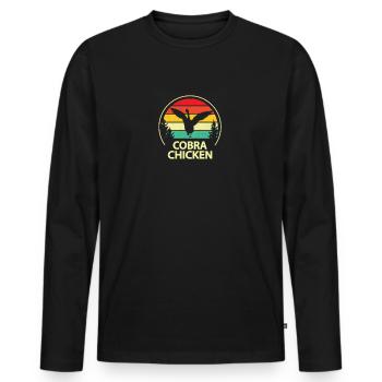Goose - Men's Premium Organic Long Sleeve Shirt - black - Front - Nico (187cm)