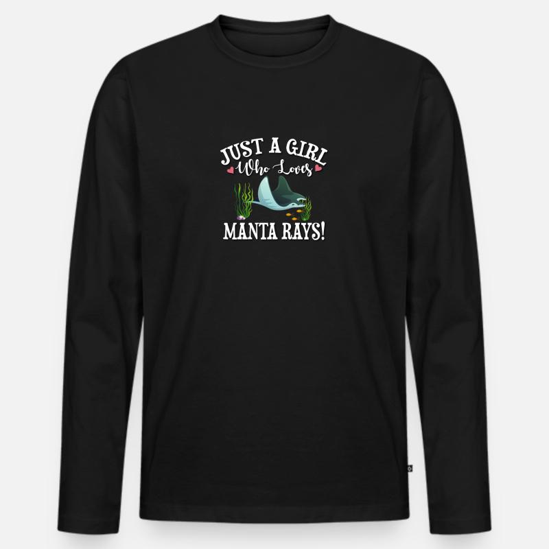 Mantarochen - Männer Premium Bio Langarmshirt - Schwarz