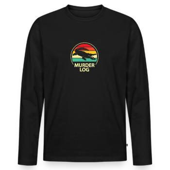 Journal des meurtres - T-shirt manches longues Premium bio Homme - noir - Devant - Nico (187cm)