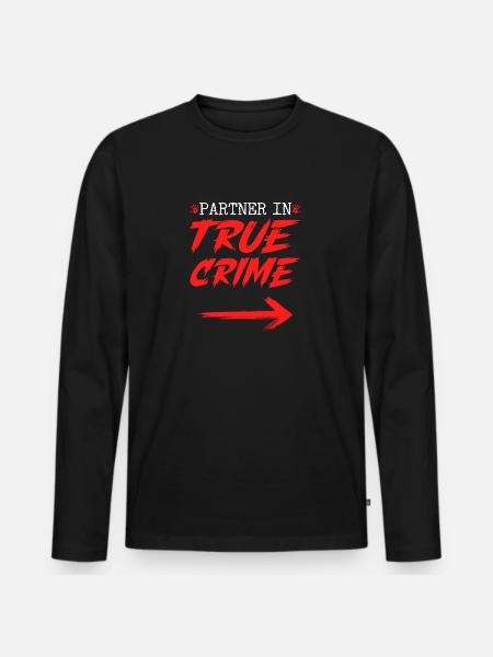 Partner in True Crime Couples - Men's Premium Organic Long Sleeve Shirt - black