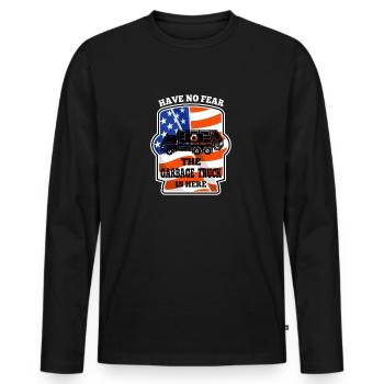 N’ayez pas peur Le camionneur de déchets est ici Camionneur de déchets - T-shirt manches longues Premium bio Homme - noir - Devant - Nico (187cm)