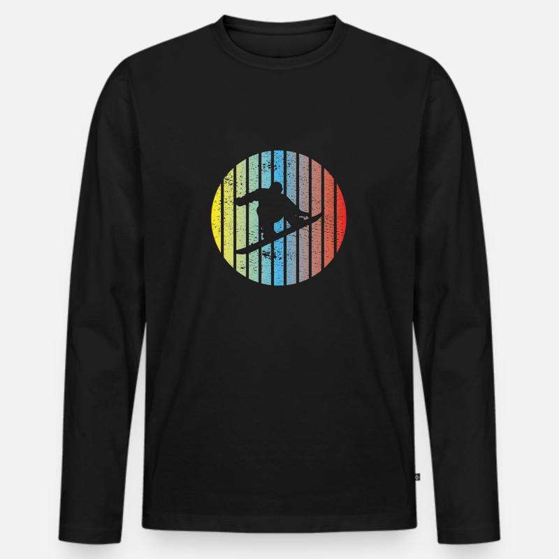 Snowboardsport Snowboard Geschenk Snowboardfahrer - Männer Premium Bio Langarmshirt - Schwarz