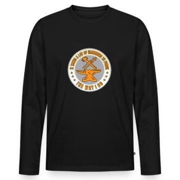 Il faut beaucoup de marteaux pour forger comme je le fais - T-shirt manches longues Premium bio Homme - noir - Devant - Nico (187cm)
