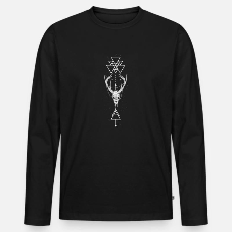 Nefarious Aesthetic - Männer Premium Bio Langarmshirt - Schwarz