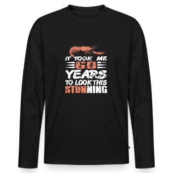 Took Me 60 Years To Look Stunning Pistol Shrimp - Männer Premium Bio Langarmshirt - Schwarz - Vorne - Nico (187cm)