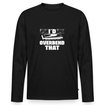 Id Overbend That Harmonicist Gift Idea - Men's Premium Organic Long Sleeve Shirt - black - Front - Nico (187cm)