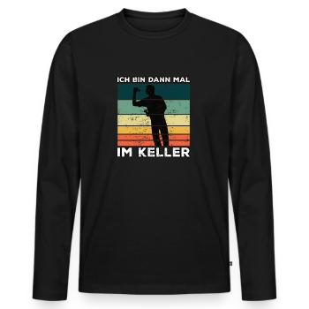 Dart Darts Spruch & Dartpfeil für Dartspieler - Männer Premium Bio Langarmshirt - Schwarz - Vorne - Nico (187cm)