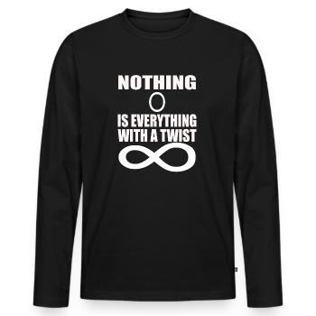 funny math physics science - Men's Premium Organic Long Sleeve Shirt - black - Front - Nico (187cm)