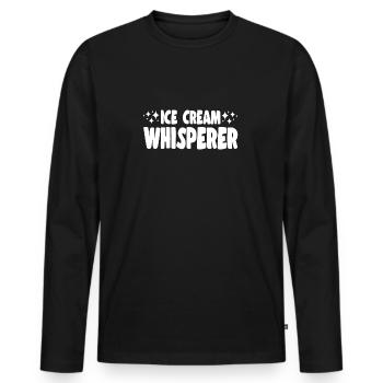 Ice Cream Whisperer For Ice Cream Lover - Männer Premium Bio Langarmshirt - Schwarz - Vorne - Nico (187cm)