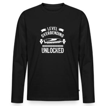 Level Overbending Unlocked Harmonicist Gift Idea - Männer Premium Bio Langarmshirt - Schwarz - Vorne - Nico (187cm)