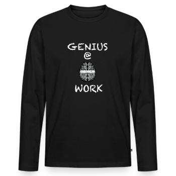 A genius at work as an engineer, as - Men's Premium Organic Long Sleeve Shirt - black - Front - Nico (187cm)