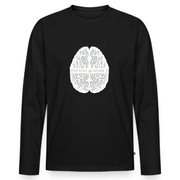 A genius at work as an engineer, as - Men's Premium Organic Long Sleeve Shirt - black - Front - Nico (187cm)