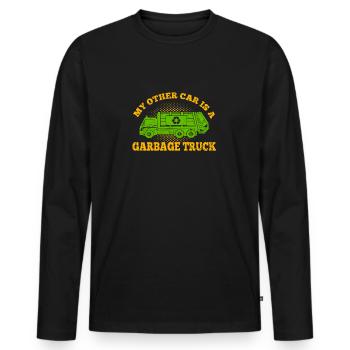 My Car Is A Garbage Truck Dumpster Trash Truck - Männer Premium Bio Langarmshirt - Schwarz - Vorne - Nico (187cm)