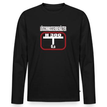 Lustiges Feuerwehr Hydrant - Männer Premium Bio Langarmshirt - Schwarz - Vorne - Nico (187cm)