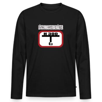 Lustiges Feuerwehr Hydrant - Männer Premium Bio Langarmshirt - Schwarz - Vorne - Nico (187cm)