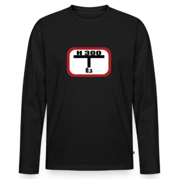 Lustiges Feuerwehr Hydrant - Männer Premium Bio Langarmshirt - Schwarz - Vorne - Nico (187cm)