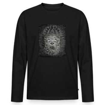 Vintage - Men's Premium Organic Long Sleeve Shirt - black - Front - Nico (187cm)
