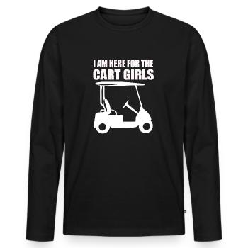 Golf Club Gift for Golfers - Men's Premium Organic Long Sleeve Shirt - black - Front - Nico (187cm)