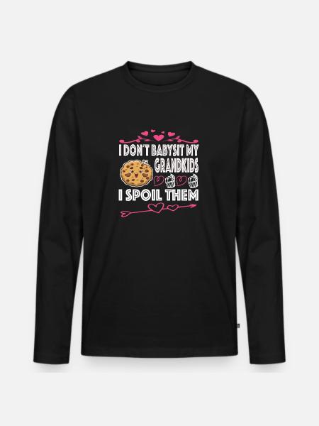Oma Omi Großmutter Geschenkidee - Männer Premium Bio Langarmshirt - Schwarz