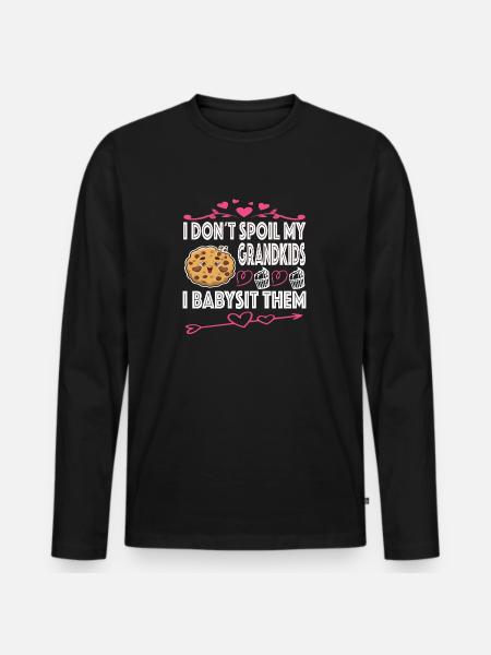 Oma Omi Großmutter Geschenkidee - Männer Premium Bio Langarmshirt - Schwarz