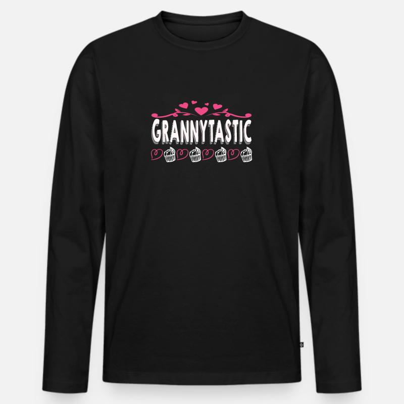 Oma Omi Großmutter Geschenkidee - Männer Premium Bio Langarmshirt - Schwarz