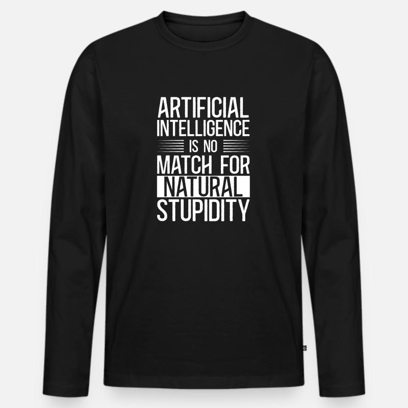Artificial intelligence Shirt - Männer Premium Bio Langarmshirt - Schwarz