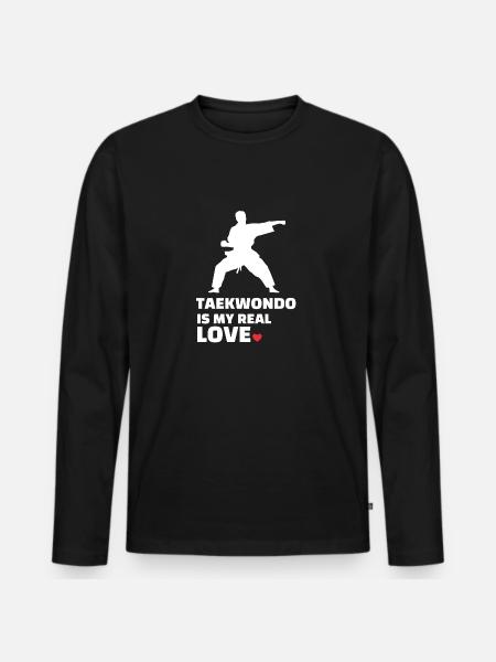 I love Taekwondo - Men's Premium Organic Long Sleeve Shirt - black