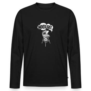 Smokeologist Funny Grillmaster BBQ Lover Smoker - Männer Premium Bio Langarmshirt - Schwarz - Vorne - Nico (187cm)