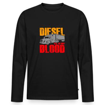 Camionnage Art Camionneur Camionneur Amoureux Cadeaux - T-shirt manches longues Premium bio Homme - noir - Devant - Nico (187cm)