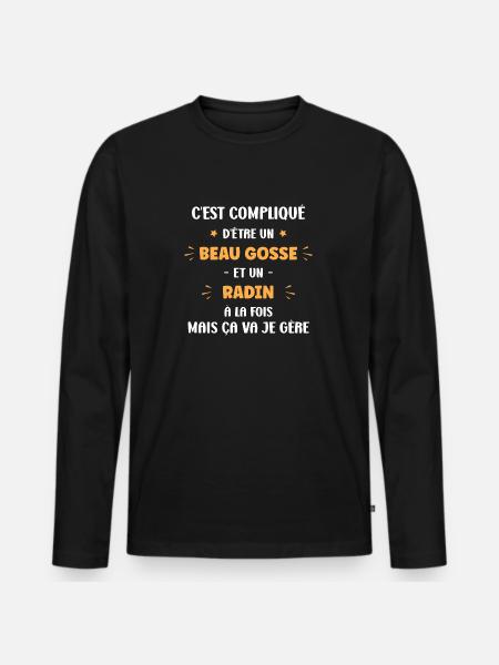 Radin - T-shirt manches longues Premium bio Homme - noir