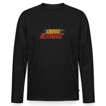 Tennis Art Cross Master Racket Sport Gift Idea - Männer Premium Bio Langarmshirt - Schwarz - Vorne - Nico (187cm)