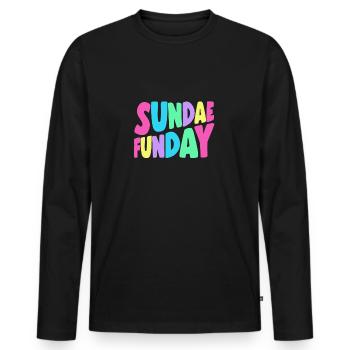 Sundae Funday Gelato Dessert Popsicle Gift Idea - Männer Premium Bio Langarmshirt - Schwarz - Vorne - Nico (187cm)
