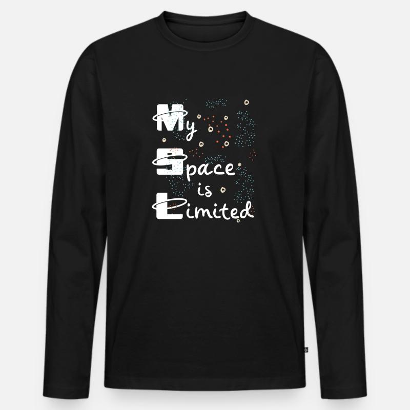 Mein Raum ist Klein - Männer Premium Bio Langarmshirt - Schwarz