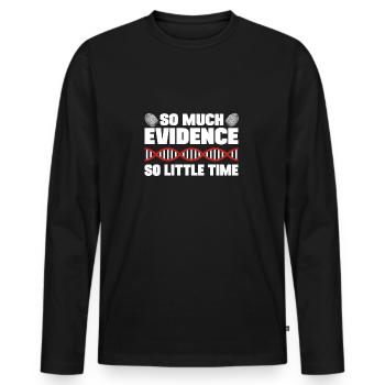 Tant de preuves si peu de temps Analyste Crime Poison - T-shirt manches longues Premium bio Homme - noir - Devant - Nico (187cm)