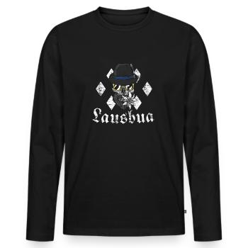Lausbua bayern weiss - Men's Premium Organic Long Sleeve Shirt - black - Front - Nico (187cm)