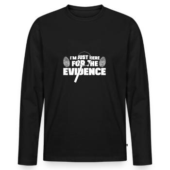 Dans le cadeau de laboratoire criminel de l’analyste ici pour la preuve - T-shirt manches longues Premium bio Homme - noir - Devant - Nico (187cm)