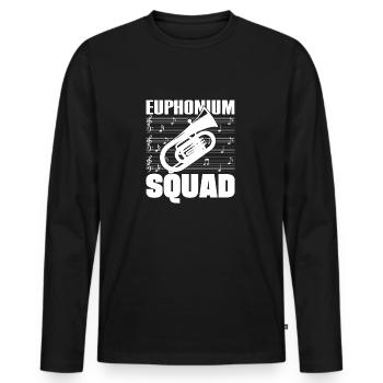 Euphonium Squad Baritone Bass Gifts - Men's Premium Organic Long Sleeve Shirt - black - Front - Nico (187cm)