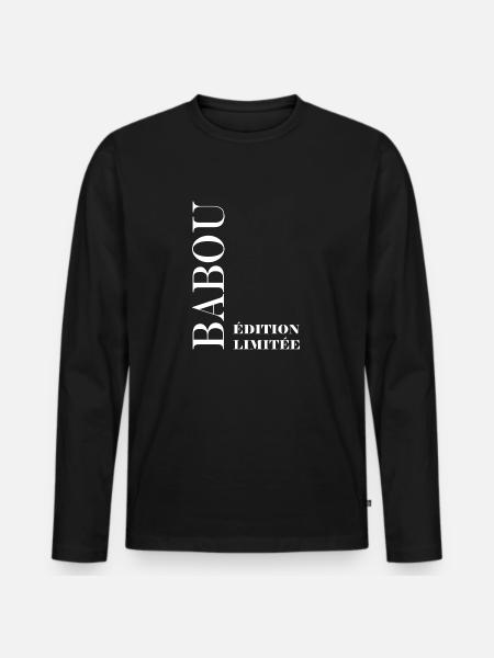 Edition limitée babou - T-shirt manches longues Premium bio Homme - noir