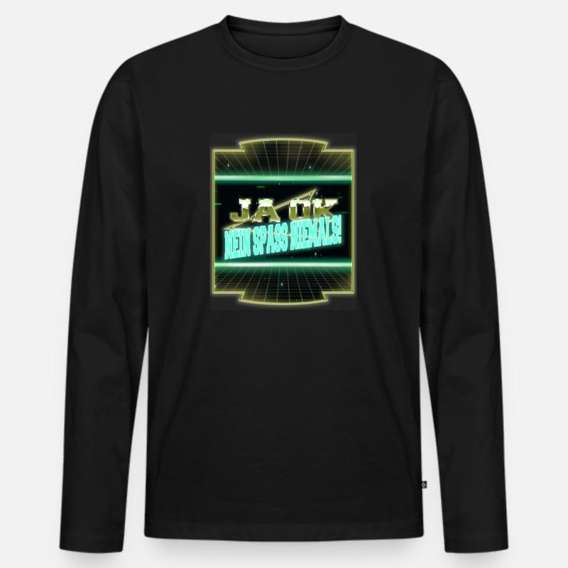 cool spruch statement weihnachten geschenkidee - Männer Premium Bio Langarmshirt - Schwarz